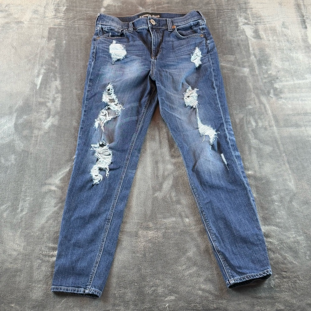 Express Women's Jeans Distressed 90's Jean Size 2 Skinny Stretch